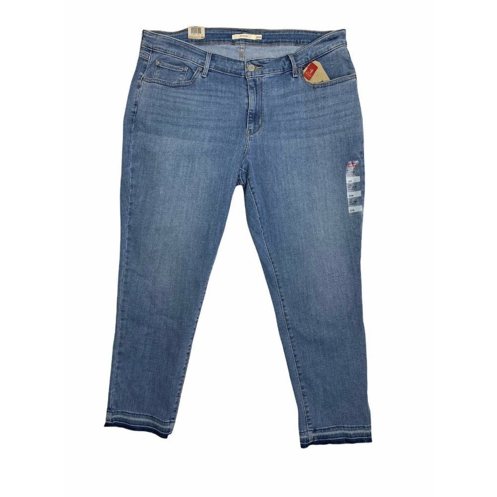 Levi's Women's Plus 711 Skinny Ankle Mid Rise Blue Slim Jeans Size 22W - Picture 2 of 12